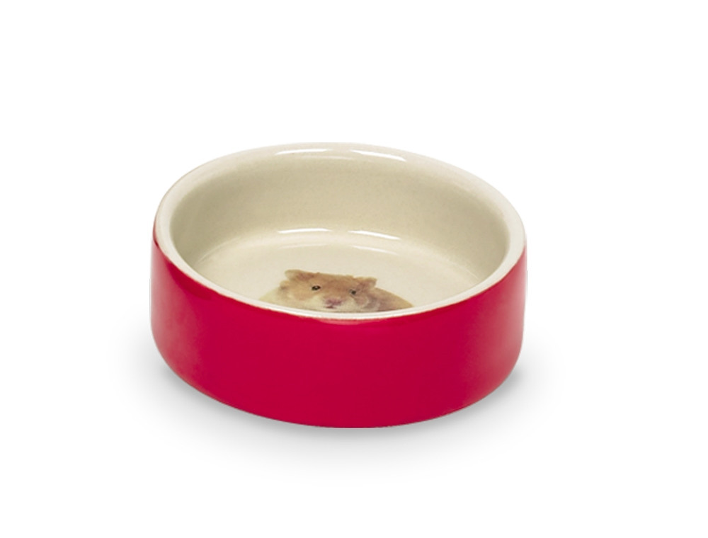 HAMSTER keramische schaal 7,5 x 2,5 cm; 55 ml rood