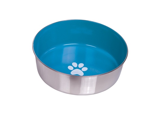 [NB73480] Roestvrijstalen kom HEAVY PAW, antislip 24,0 cm 2,70 ltr licht blauw