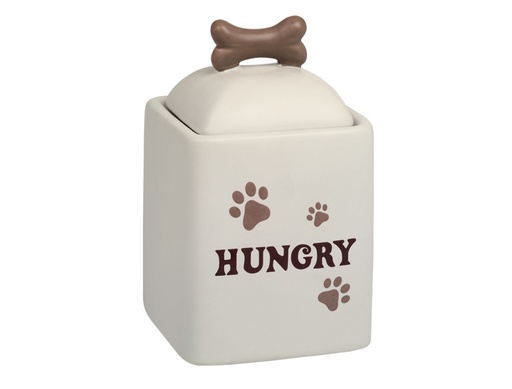[NB73616] Snackpotje "HONGRY" 10,5 X 10,5 X 18,0 cm; 850 ml creme