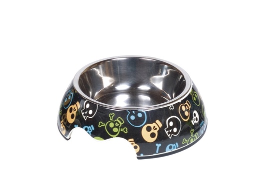 [NB73683] Melamine schaal "Schedel" S: 14 x 4,5 cm, 160 ml 