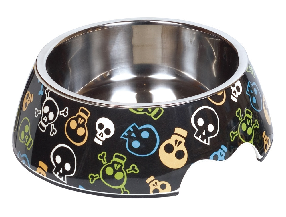 Melamine schaal "Schedel" L: 22 x 7,5 cm, 700 ml 