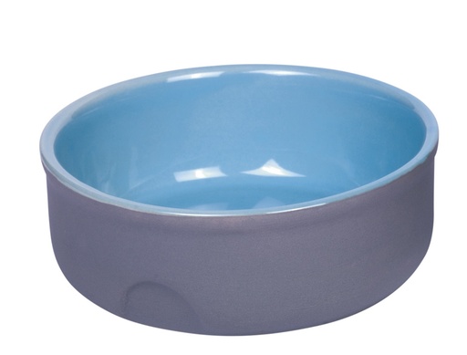[NB73765] Keramische kom "Voeden"  13 x 5 cm; 250 ml grijs/blauw