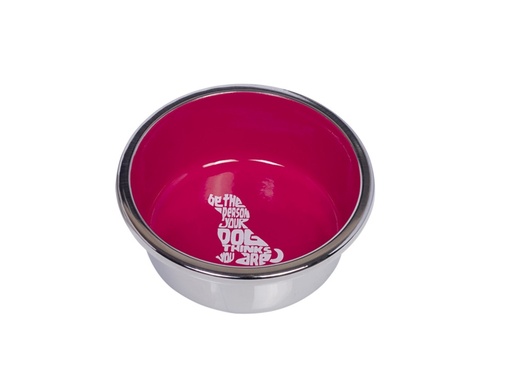 [NB73810] Roestvrijstalen kom "WISE", antislip 13 cm 0,47 ltr rood