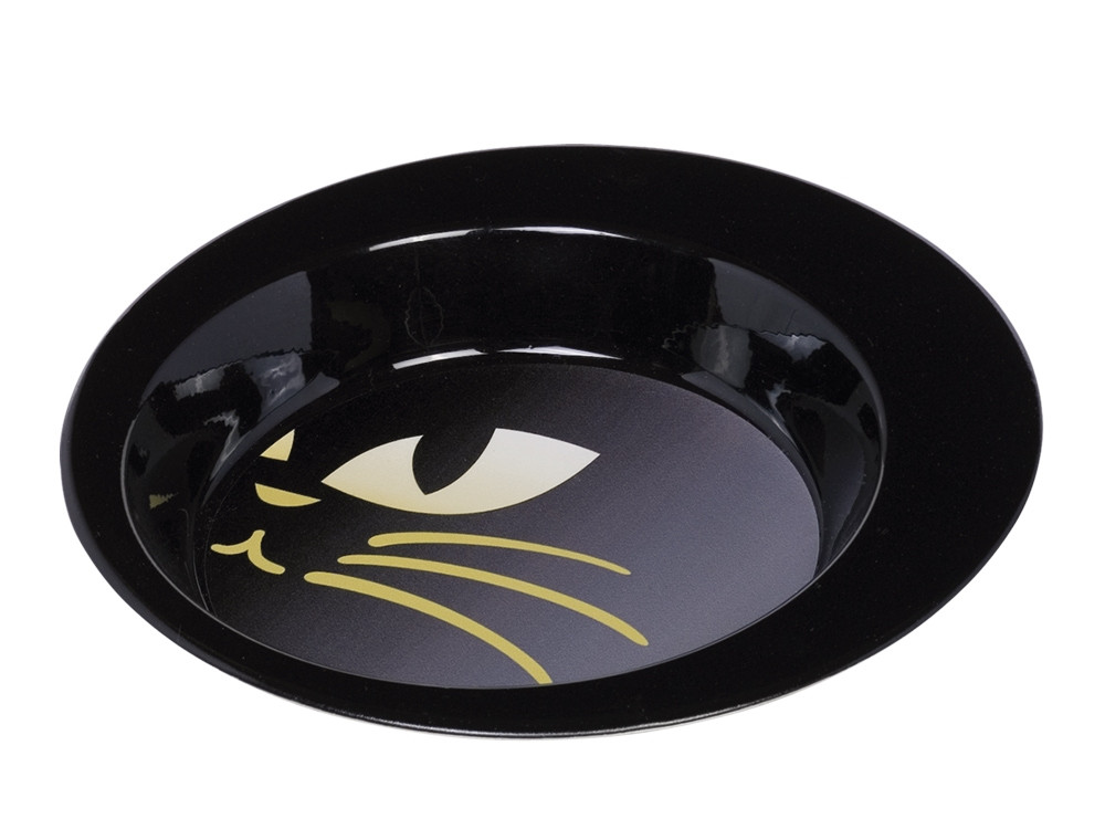 Cat RVS schaaltje "Kitty" 19 cm 0,34 ltr zwart