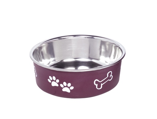 [NB73826] Roestvrijstalen kom "FUSION", antislip 13 cm 0,5 ltr rood