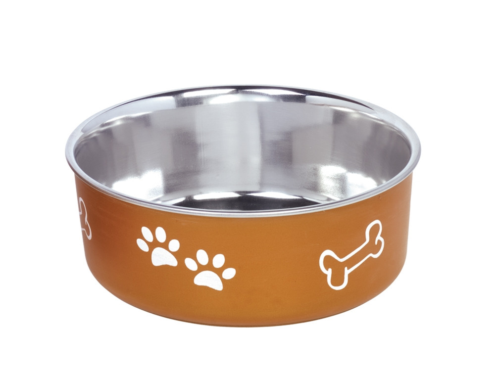 Roestvrijstalen kom "FUSION", antislip 16 cm 0,94 ltr copper
