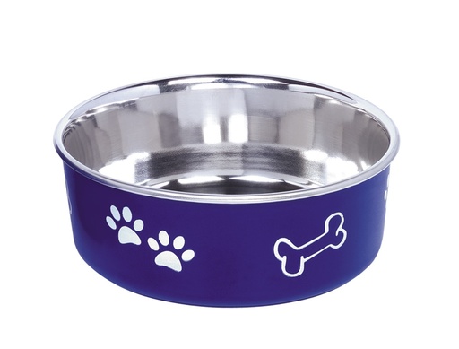 [NB73828] Roestvrijstalen kom "FUSION", antislip 16 cm 0,94 ltr blauw