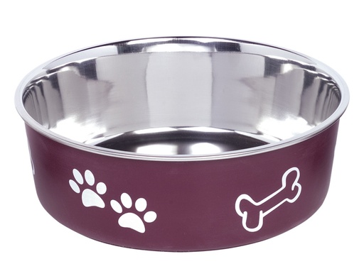 [NB73834] Roestvrijstalen kom "FUSION", antislip 20 cm 1,80 ltr rood