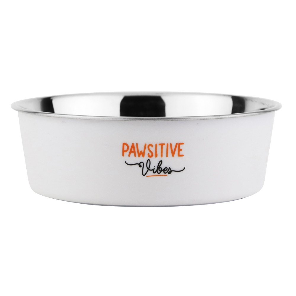 Roestvrijstalen kom "FUSION", antislip  20 cm;  1800 ml wit