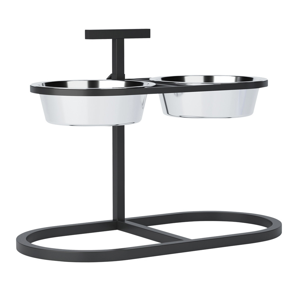 Voedselreep "CALME" verstelbaar 53 x 26,5 X 40 cm; 2 x  1800 ml incl. 2 kommen