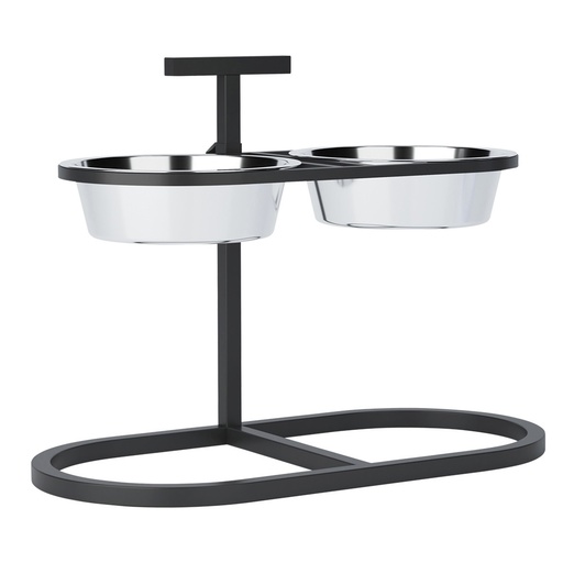 [NB73876] Voedselreep "CALME" verstelbaar 53 x 26,5 X 40 cm; 2 x  1800 ml incl. 2 kommen