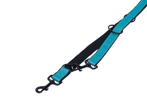 [NB7479034] Trainingslijn "Classic Reflect SOFT" l: 200 cm; b: 15/20 mm turqoise/zwart