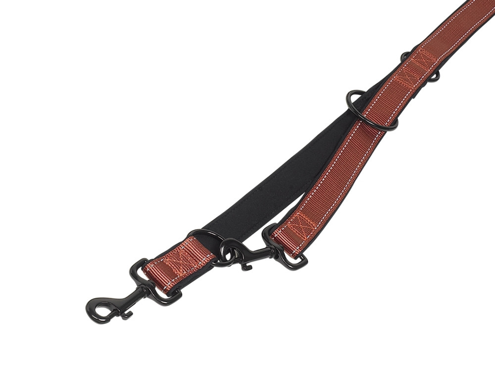 Trainingslijn "Classic Reflect SOFT" l: 200 cm; b: 15/20 mm terracotta/zwart