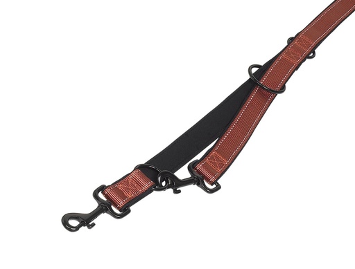 [NB7479080] Trainingslijn "Classic Reflect SOFT" l: 200 cm; b: 15/20 mm terracotta/zwart