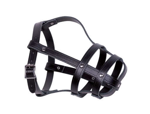[NB7531405] Leren snuit maat 6; 36/44 cm zwart