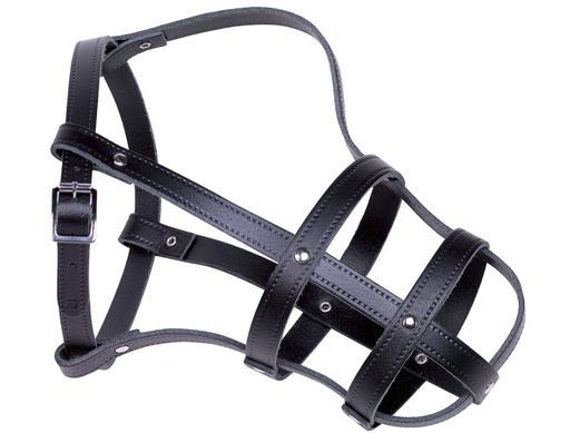 [NB7531605] Leren snuit maat 10; 42/52 cm zwart