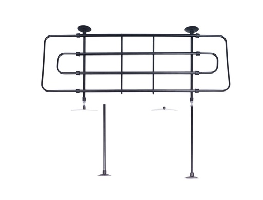[NB75340] Beveiligingsrooster voor auto's, 2 bevestigingsmogelijkheden W: 71-135 cm, H: 82-112 cm / H: 43-76 cm 