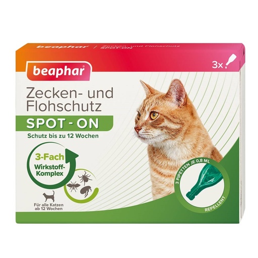 [NB75435] Teken- en vlooienbescherming SPOT-ON 3 x 0,8 ml 