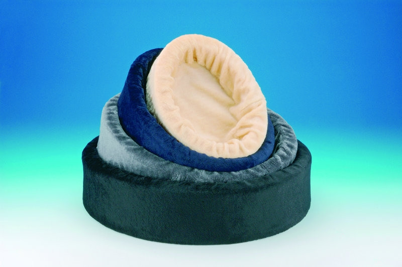 Pluche bed 100 cm grijs