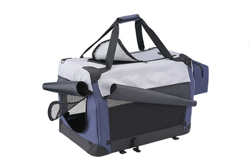 [NB76394] Reiziger PLUS L x B x H: 92 x 64 x 64 cm blauw/grijs