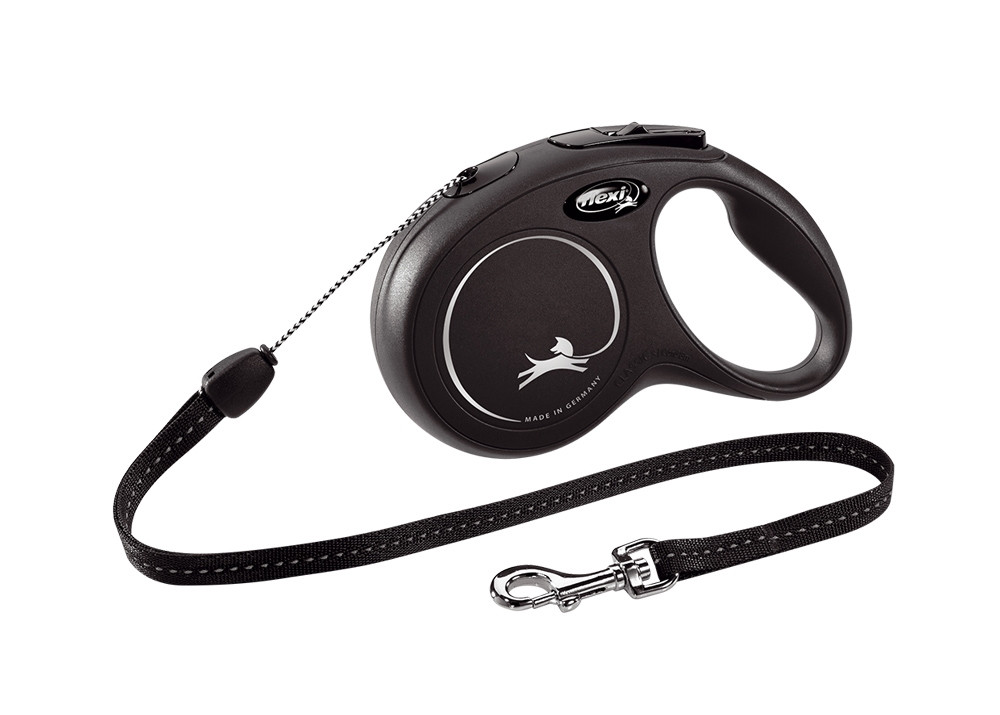 Flexi NIEUW KLASSIEK Koord CORD 8 m zwart