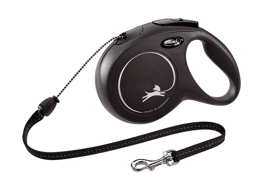 Flexi NIEUWE KLASSIEKE M CORD 8 m zwart