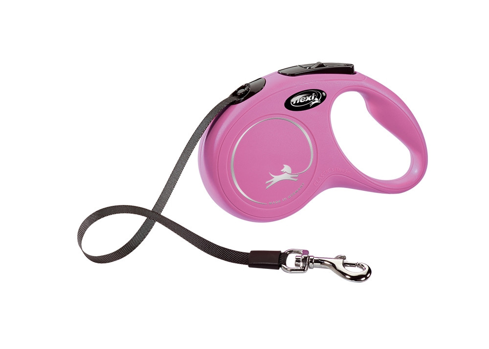 Flexi NIEUWE KLASSIEKE S TAPE 5 m roze