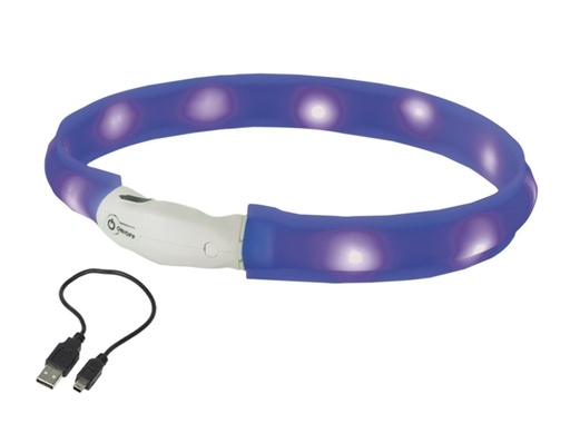 [NB77027] LED-lichtlint breed "ZICHTBAAR" M: 25 mm; 55 cm blauw