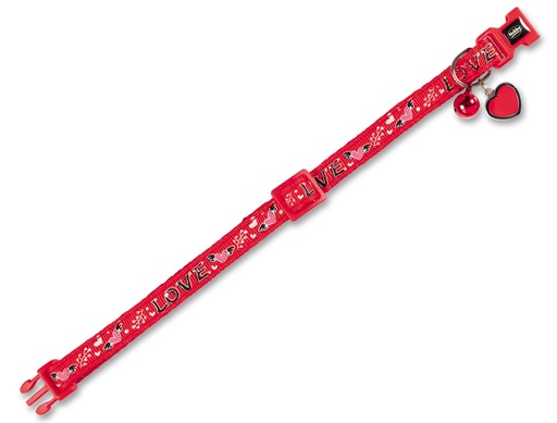 [NB77905] Kattenhalsband "LOVE"  rood
