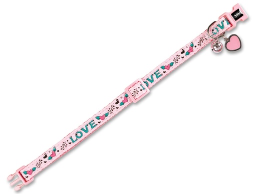 [NB77906] Kattenhalsband "LOVE"  roze
