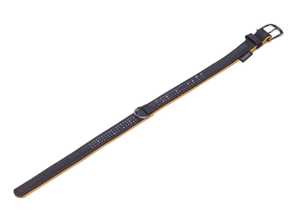 Kraag "PACIFIC DELUXE" dubbele rij L. 42cm; (33-39cm) b: 19/21mm grijs