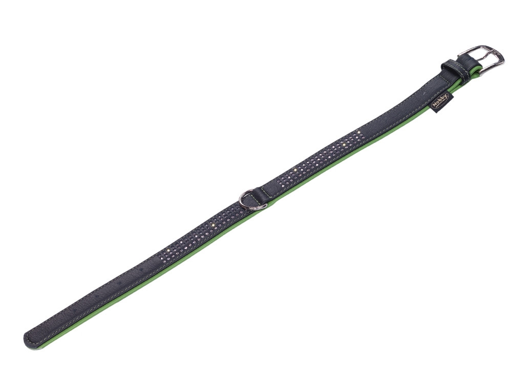 Kraag "PACIFIC DELUXE" dubbele rij L. 47cm; (38-44cm) b: 22/25mm oranje