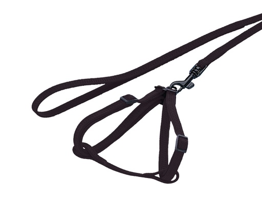 [NB7805005] Knaagdierenset nylon voor fretten/ratten Riem: 1 m zwart