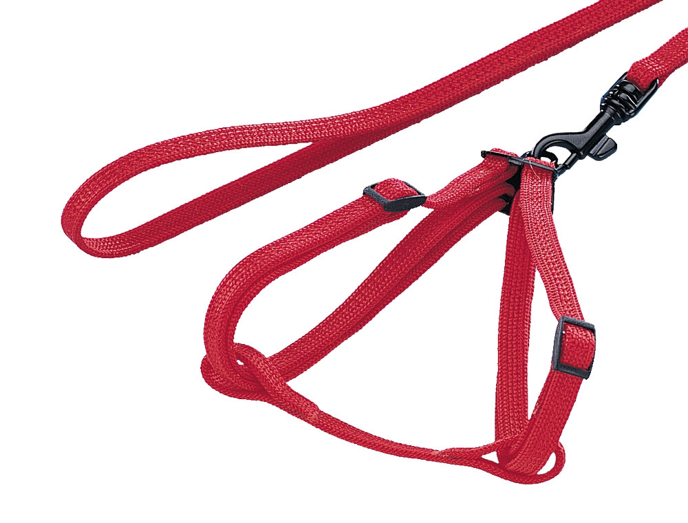 Nylonset voor konijnen Riem: 1 m rood