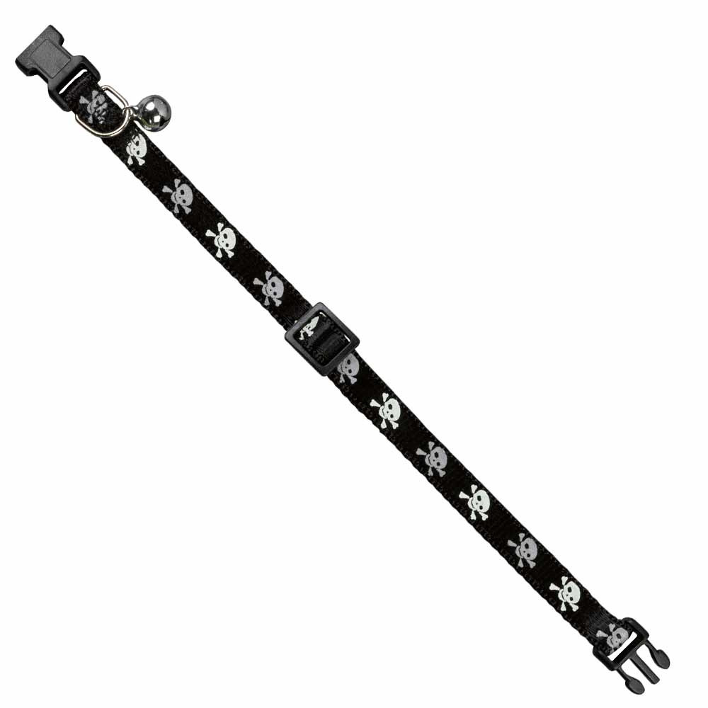 Kattenhalsband schedel  zwart