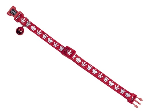 [NB7807701] Kattenhalsband "Royale"  rood