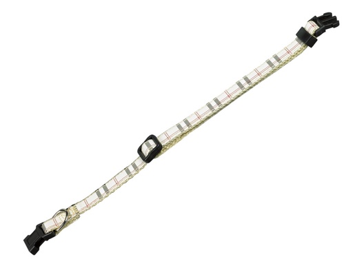 [NB7820111] Kraag tartan l: 20-35 cm; b: 10 mm beige