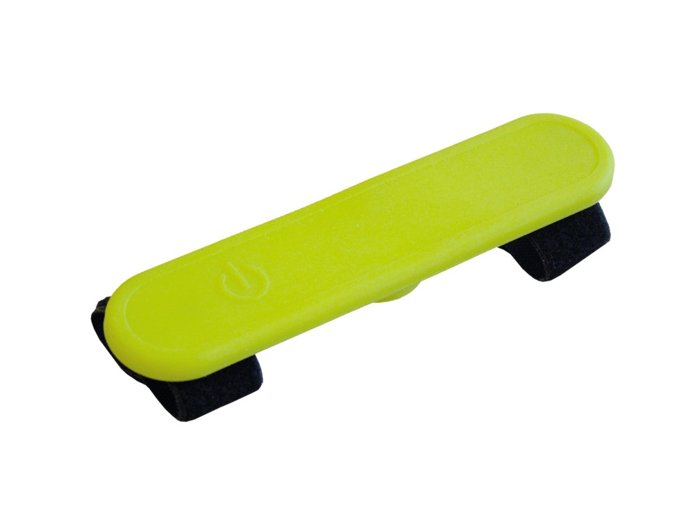 LED-siliconensticker "FLASH" 12 x 3,5 cm geel