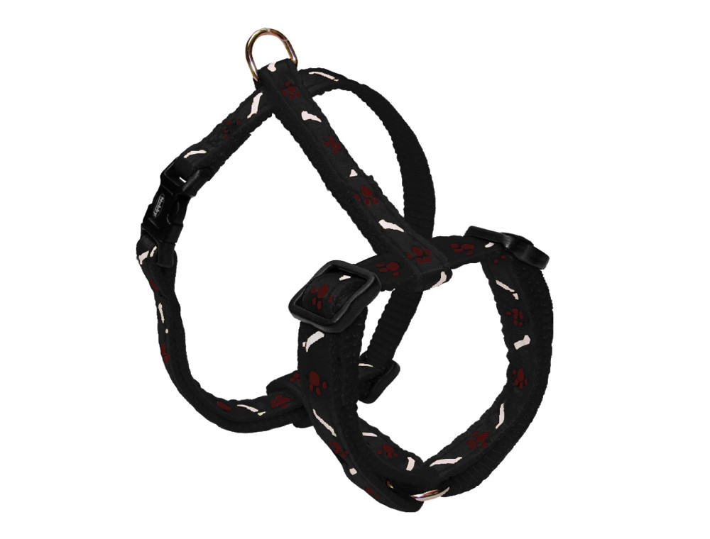 Harnas "Mini" chest 20-35 cm; l: 10 mm zwart
