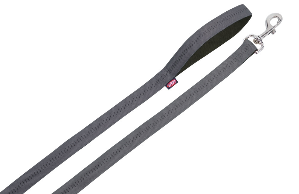 Lijn "Softgrip" l: 120 cm; b: 10 mm donker grijs / zwart