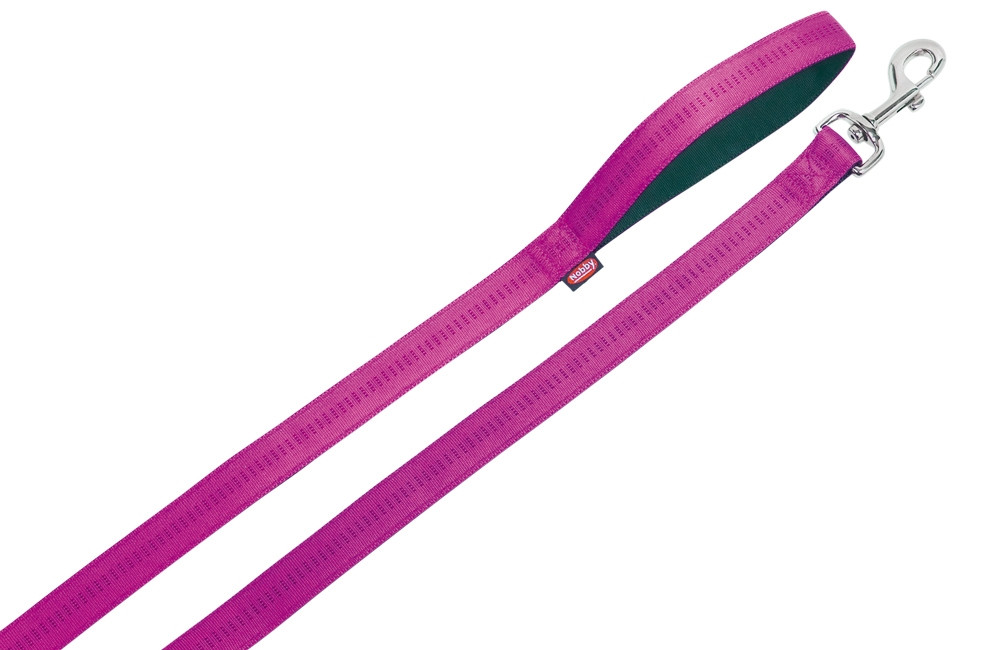 Lijn "Softgrip" l: 120 cm; b: 15 mm fuchsia / zwart