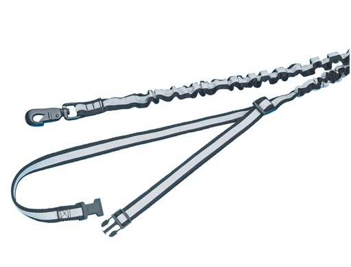 [NB78562] Jogginglijn "Elastisch" l: 80/120 cm; w: 25 mm; hip belt max. 105 cm zwart