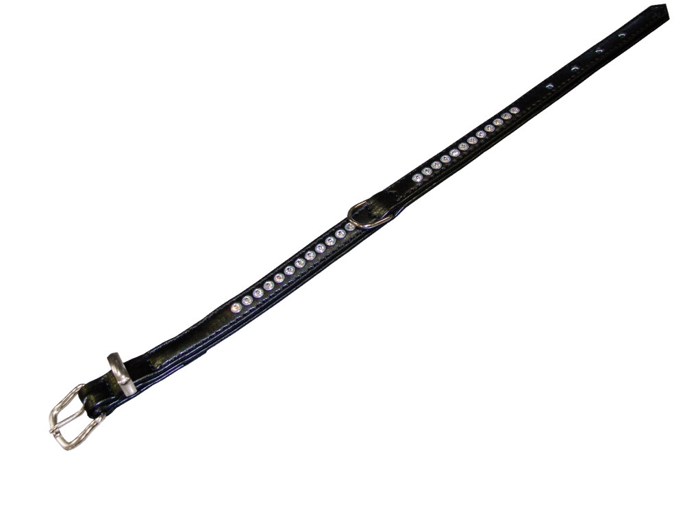 Kraag "Crystal" enkele rij 37 cm (27-32 cm); 12/14 mm zwart