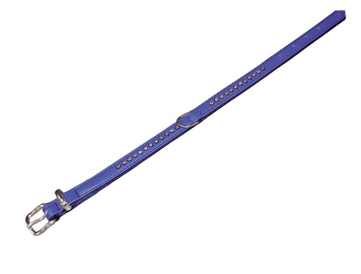 [NB7870251] Kraag "Crystal" enkele rij 37 cm (27-32 cm); 12/14 mm donker blauw/zwart
