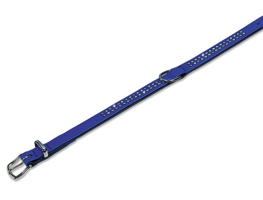 [NB7870451] Kraag "Crystal" dubbele rij 42 cm (32-37 cm); 17/19 mm donker blauw/zwart