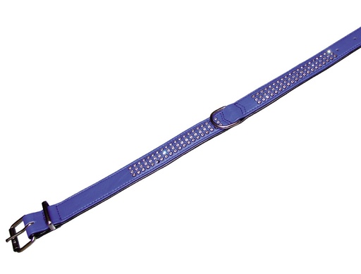 [NB7870651] Kraag "Crystal" drievoudige rij 47 cm (35-41 cm); 22/24 mm donker blauw/zwart
