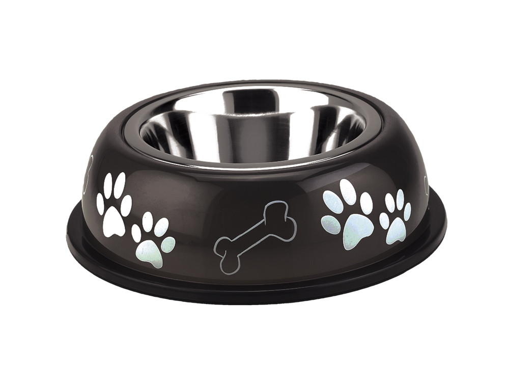 Schaal "NICE DINER" 25 cm 0,75 ltr. bruin/zwart