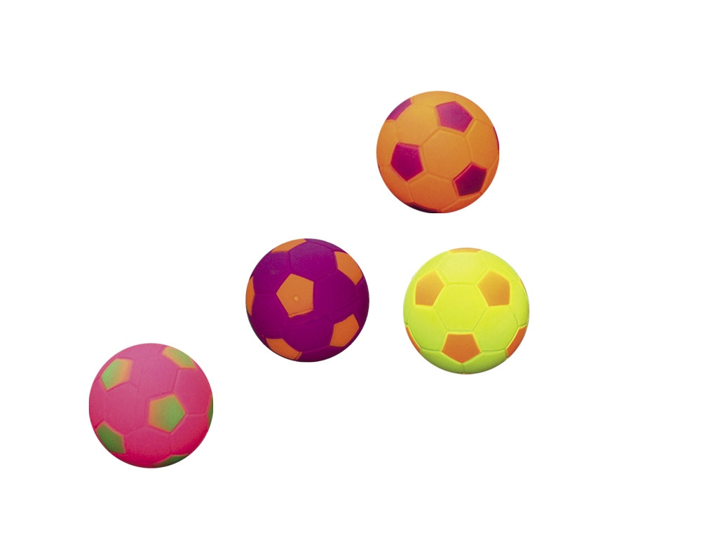 Voetbal van schuimrubber 5,7 cm Mix kleuren