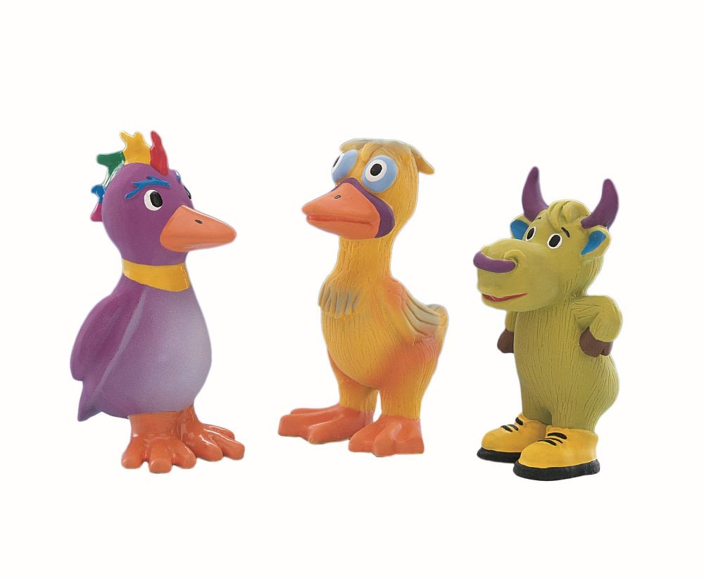 Latex vogel, eend, koe 11 cm 