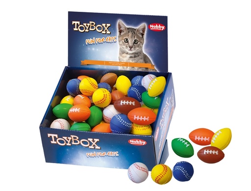 [NB80112] Schuimrubberen ballen display 48 stuks, 4 cm 